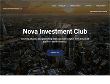 Tablet Screenshot of novainvestmentclub.com
